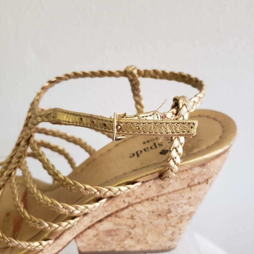 KATE Spade New York Felix Metallic Cork Wedge - Picture 11 of 11